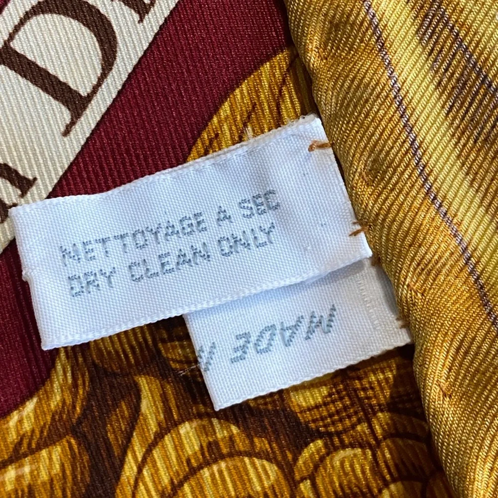 Christian Dior silk Scarf with Ornate Design